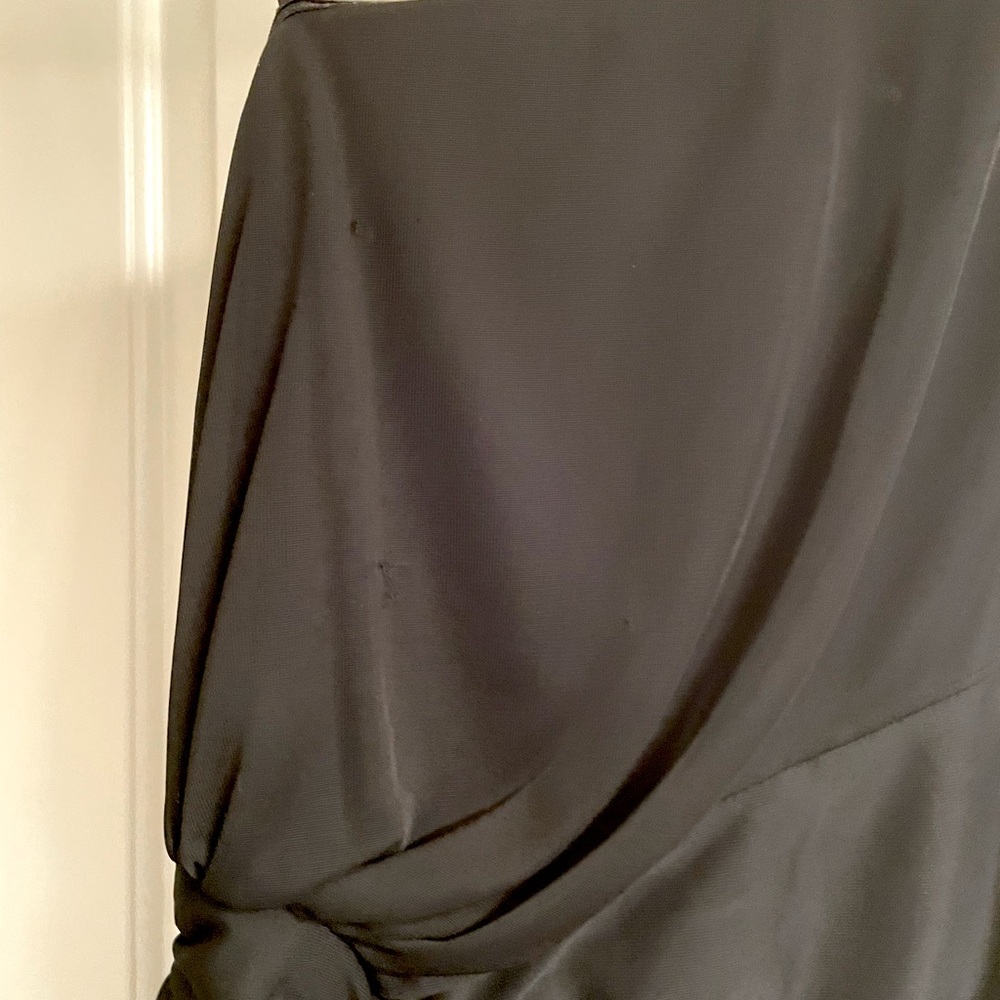 Black One-Shoulder Maxi Evening Dress w/ Beaded Detail - Sale Price OBO - Picture 2 of 2
